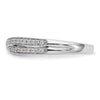14K White Gold Criss-Cross 1/5 carat Diamond Complete Wedding Band