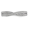14K White Gold Criss-Cross 1/5 carat Diamond Complete Wedding Band