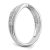 14K White Gold Criss-Cross 1/5 carat Diamond Complete Wedding Band