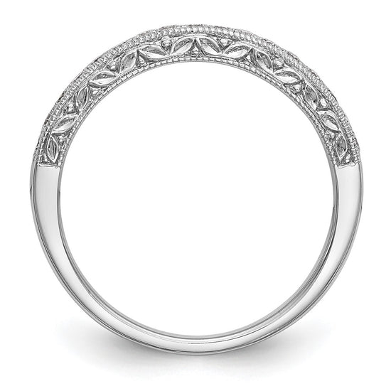 14k White Gold 1/5 carat Diamond Complete Wedding Band