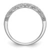 14k White Gold 1/5 carat Diamond Complete Wedding Band
