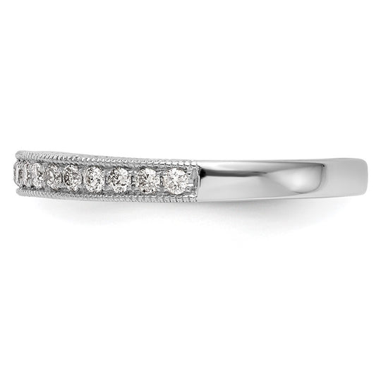 14k White Gold 1/5 carat Diamond Complete Wedding Band
