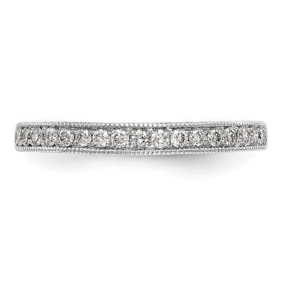 14k White Gold 1/5 carat Diamond Complete Wedding Band