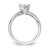 Round Semi-Mount Diamond By-Pass Engagement Rings