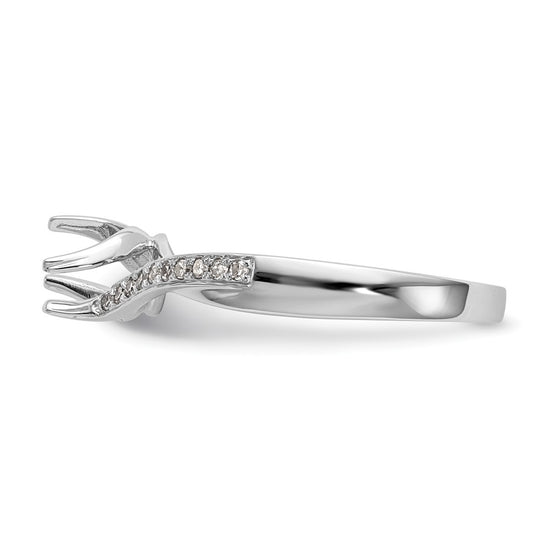 Round Semi-Mount Diamond By-Pass Engagement Rings