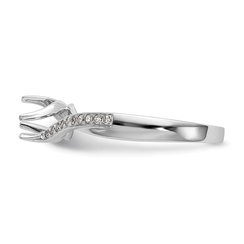 Round Semi-Mount Diamond By-Pass Engagement Rings