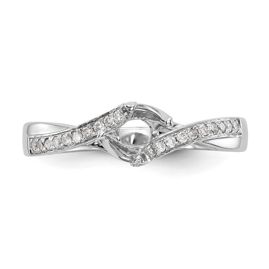 Round Semi-Mount Diamond By-Pass Engagement Rings