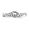 Round Semi-Mount Diamond By-Pass Engagement Rings