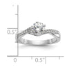 Round Semi-Mount Diamond By-Pass Engagement Rings
