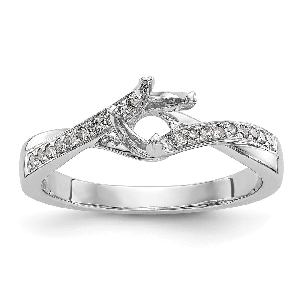 Round Semi-Mount Diamond By-Pass Engagement Rings