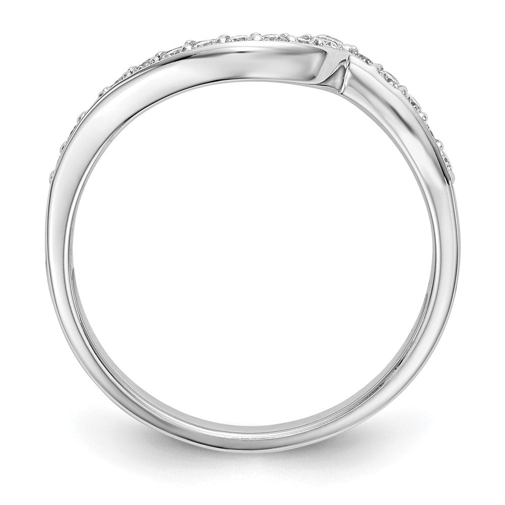 14k White Gold 1/5 carat Lab Grown Diamond VS/SI+ G+ Complete Wedding Band
