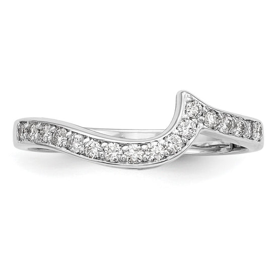 14k White Gold 1/5 carat Lab Grown Diamond VS/SI+ G+ Complete Wedding Band