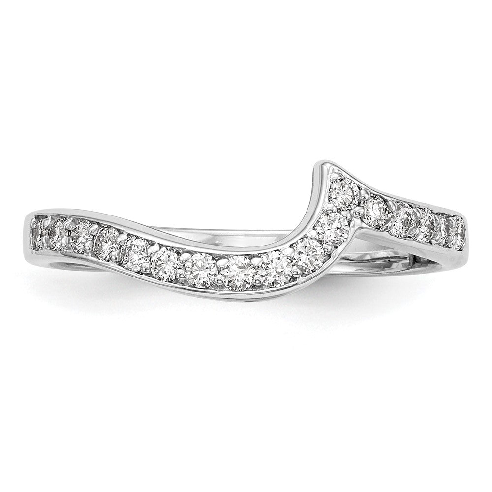 14k White Gold 1/5 carat Lab Grown Diamond VS/SI+ G+ Complete Wedding Band