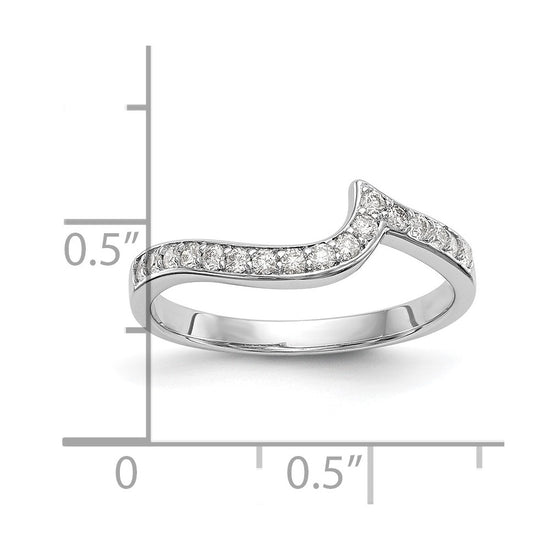 14k White Gold 1/5 carat Lab Grown Diamond VS/SI+ G+ Complete Wedding Band