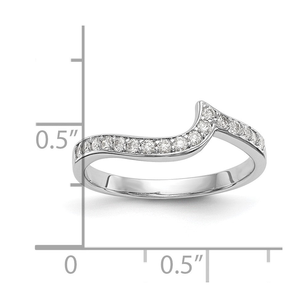14k White Gold 1/5 carat Lab Grown Diamond VS/SI+ G+ Complete Wedding Band