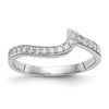 14k White Gold 1/5 carat Lab Grown Diamond VS/SI+ G+ Complete Wedding Band