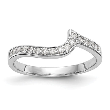 14k White Gold 1/5 carat Lab Grown Diamond VS/SI+ G+ Complete Wedding Band