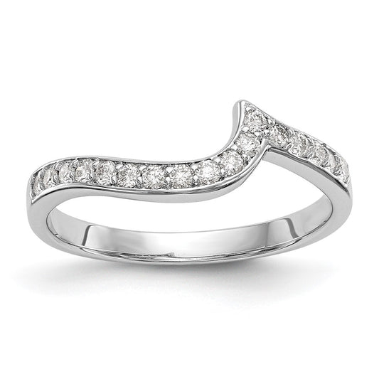 14k White Gold 1/5 carat Lab Grown Diamond VS/SI+ G+ Complete Wedding Band