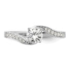 Round Diamond By-Pass Engagement Rings