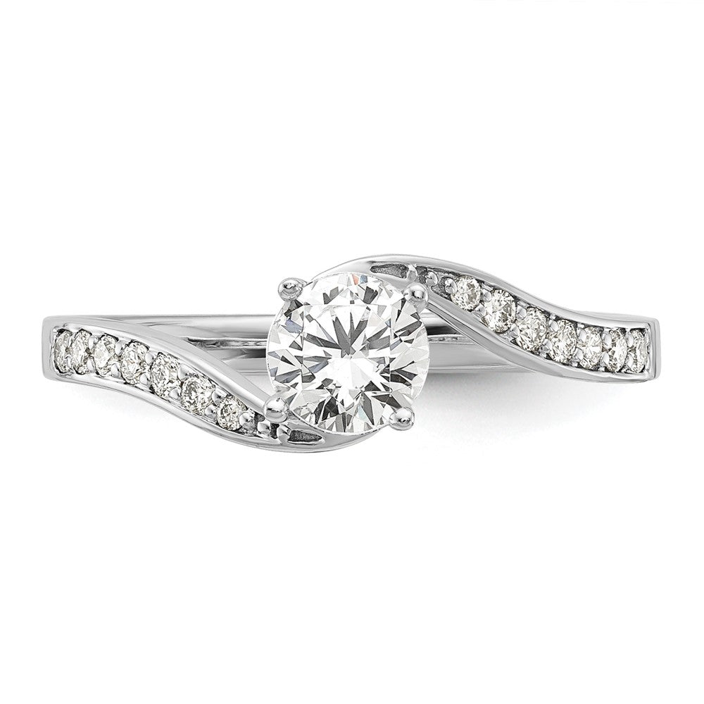 Round Diamond By-Pass Engagement Rings