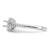 Diamond Round Semi-mount By-Pass Engagement Rings