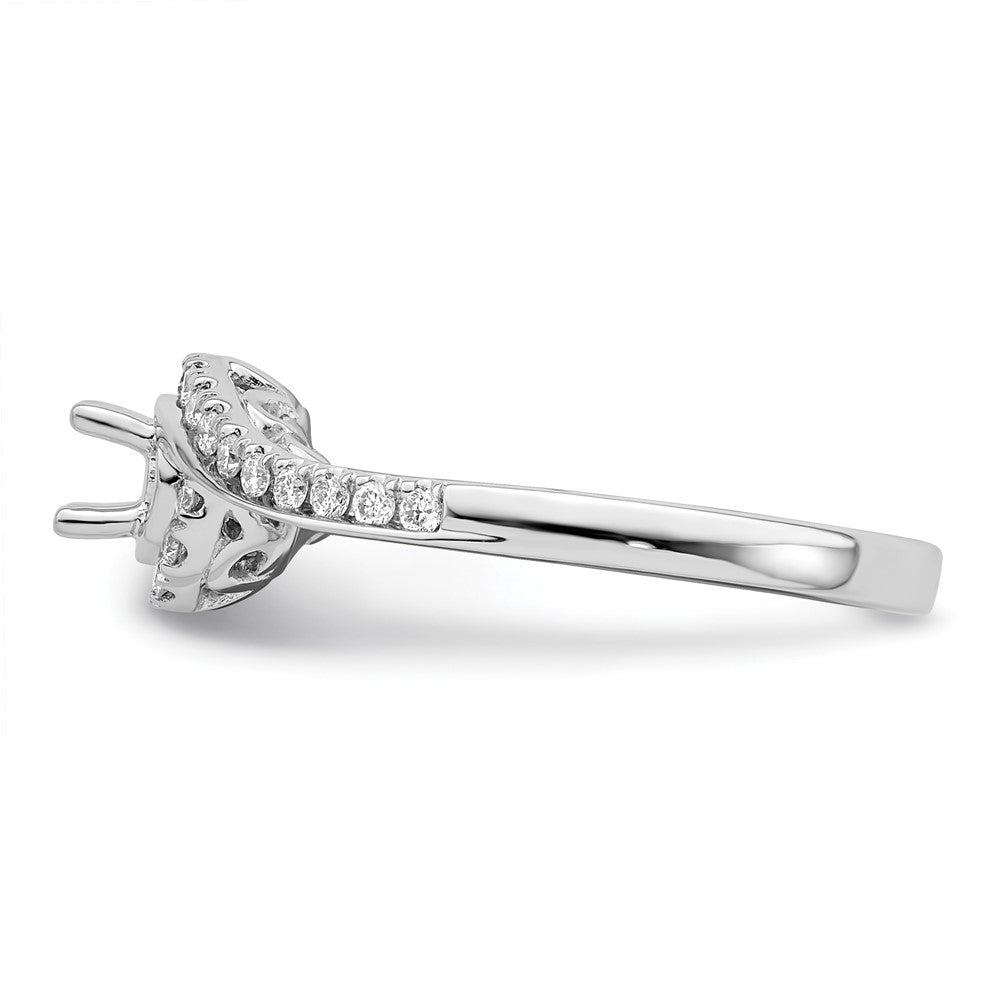 Diamond Round Semi-mount By-Pass Engagement Rings