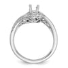 Diamond Round Semi-mount By-Pass Engagement Rings