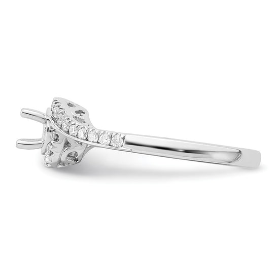Diamond Round Semi-mount By-Pass Engagement Rings