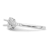 Diamond Round Semi-mount By-Pass Engagement Rings