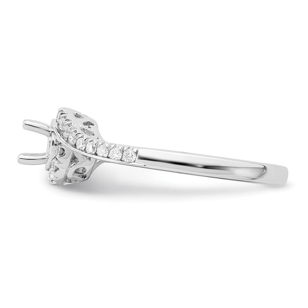 Diamond Round Semi-mount By-Pass Engagement Rings