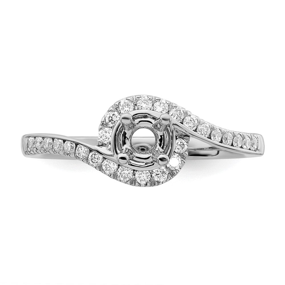 Diamond Round Semi-mount By-Pass Engagement Rings