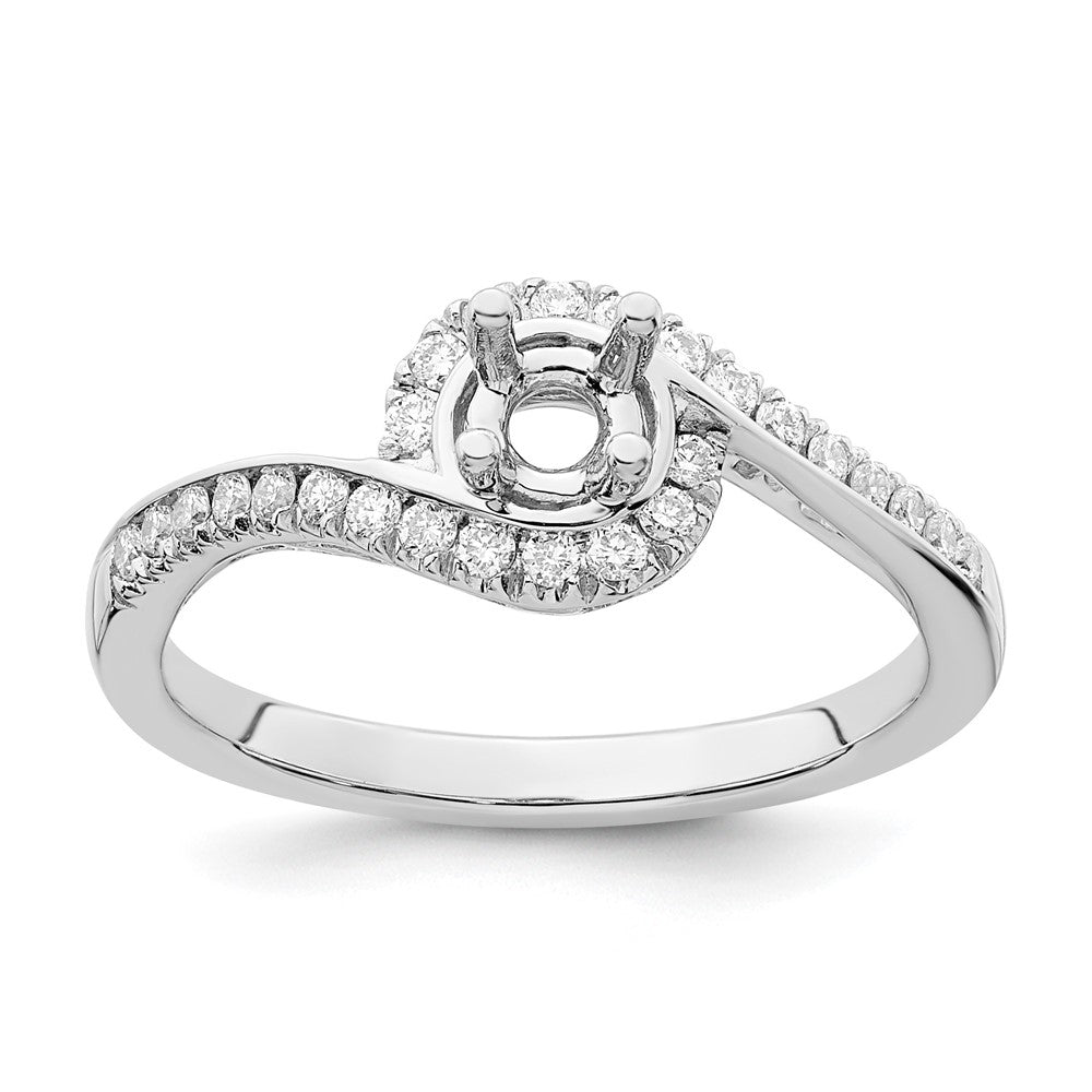 Diamond Round Semi-mount By-Pass Engagement Rings