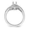 Diamond Round Semi-mount By-Pass Engagement Rings