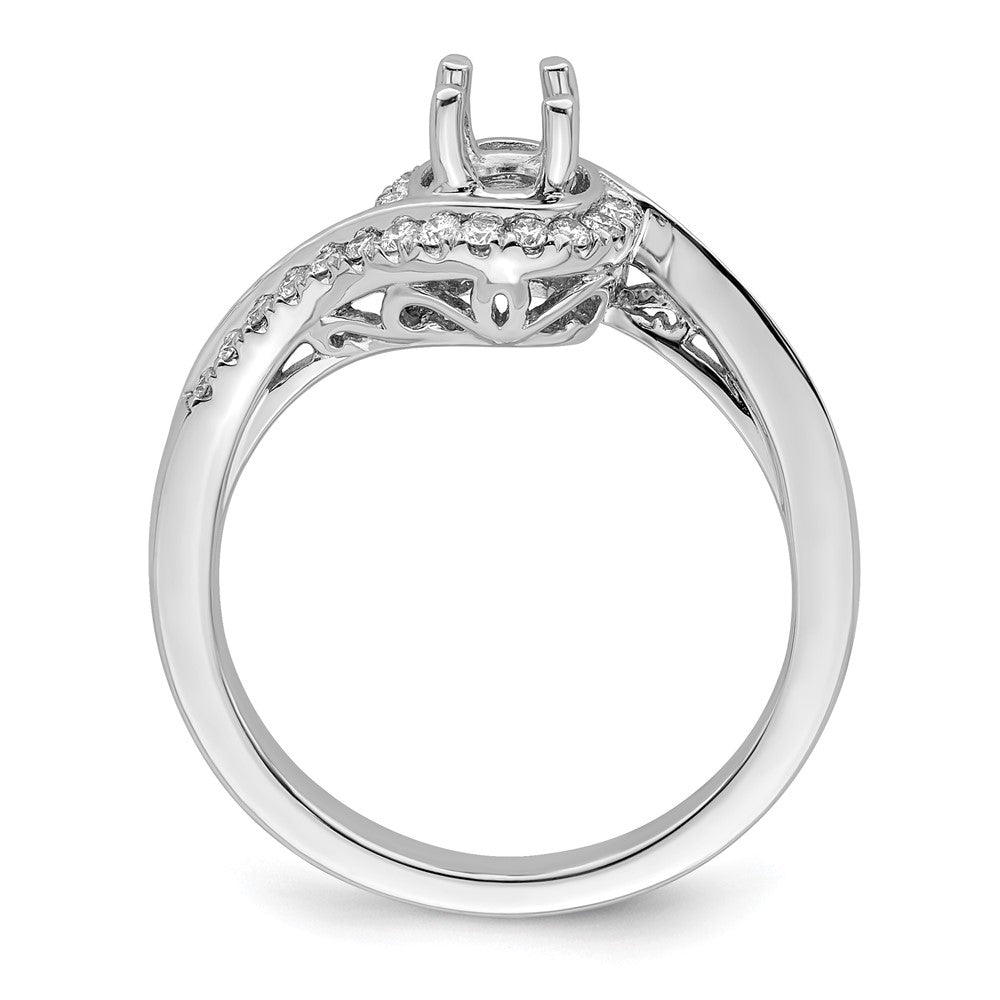 Diamond Round Semi-mount By-Pass Engagement Rings