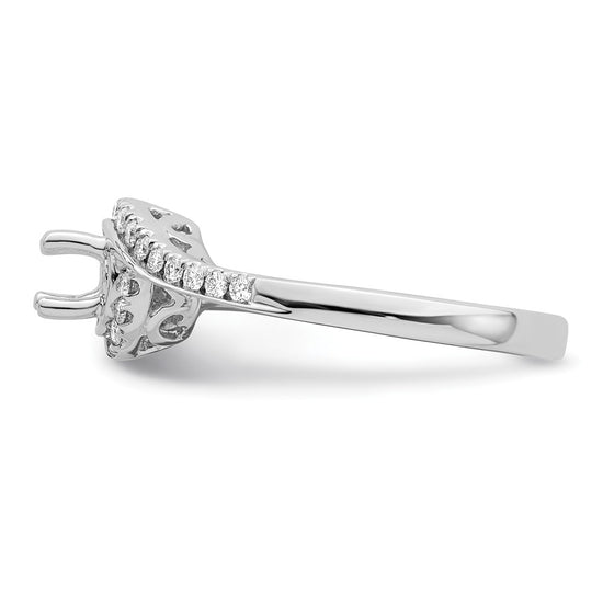 Diamond Round Semi-mount By-Pass Engagement Rings