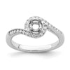 Diamond Round Semi-mount By-Pass Engagement Rings