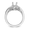 Diamond Round Semi-mount By-Pass Engagement Rings