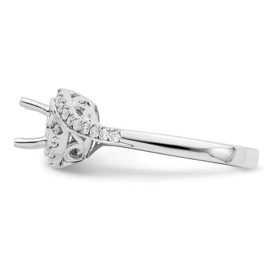 Diamond Round Semi-mount By-Pass Engagement Rings