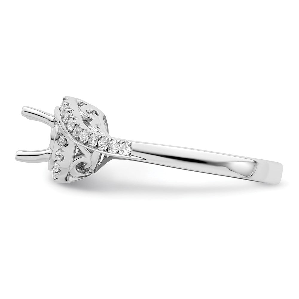 Diamond Round Semi-mount By-Pass Engagement Rings