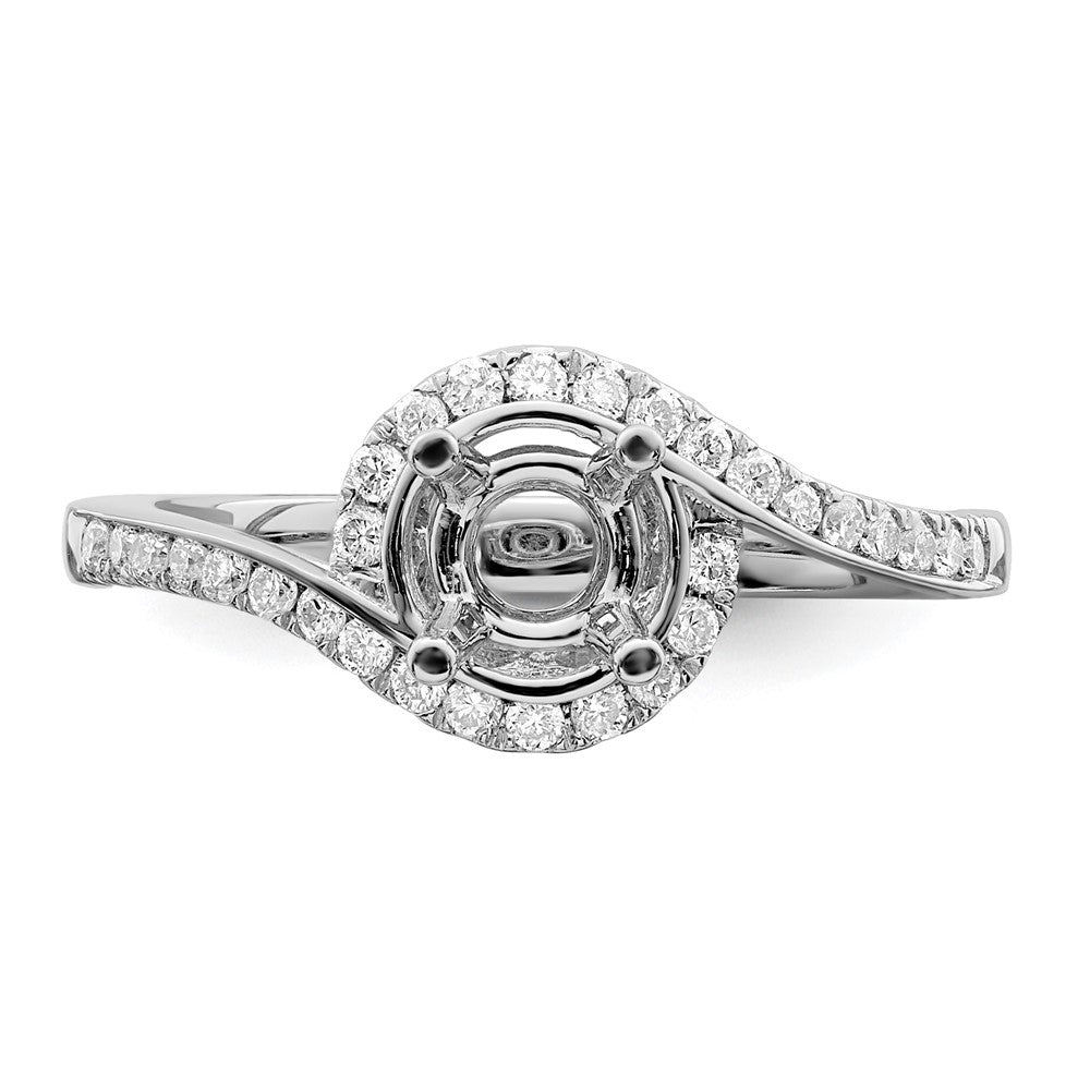 Diamond Round Semi-mount By-Pass Engagement Rings