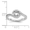Diamond Round Semi-mount By-Pass Engagement Rings