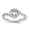 Diamond Round Semi-mount By-Pass Engagement Rings