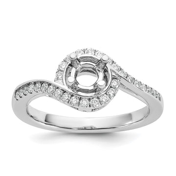 Diamond Round Semi-mount By-Pass Engagement Rings