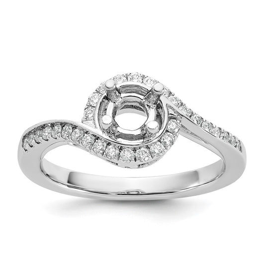 Diamond Round Semi-mount By-Pass Engagement Rings