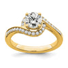 Diamond Round Semi-mount By-Pass Engagement Rings