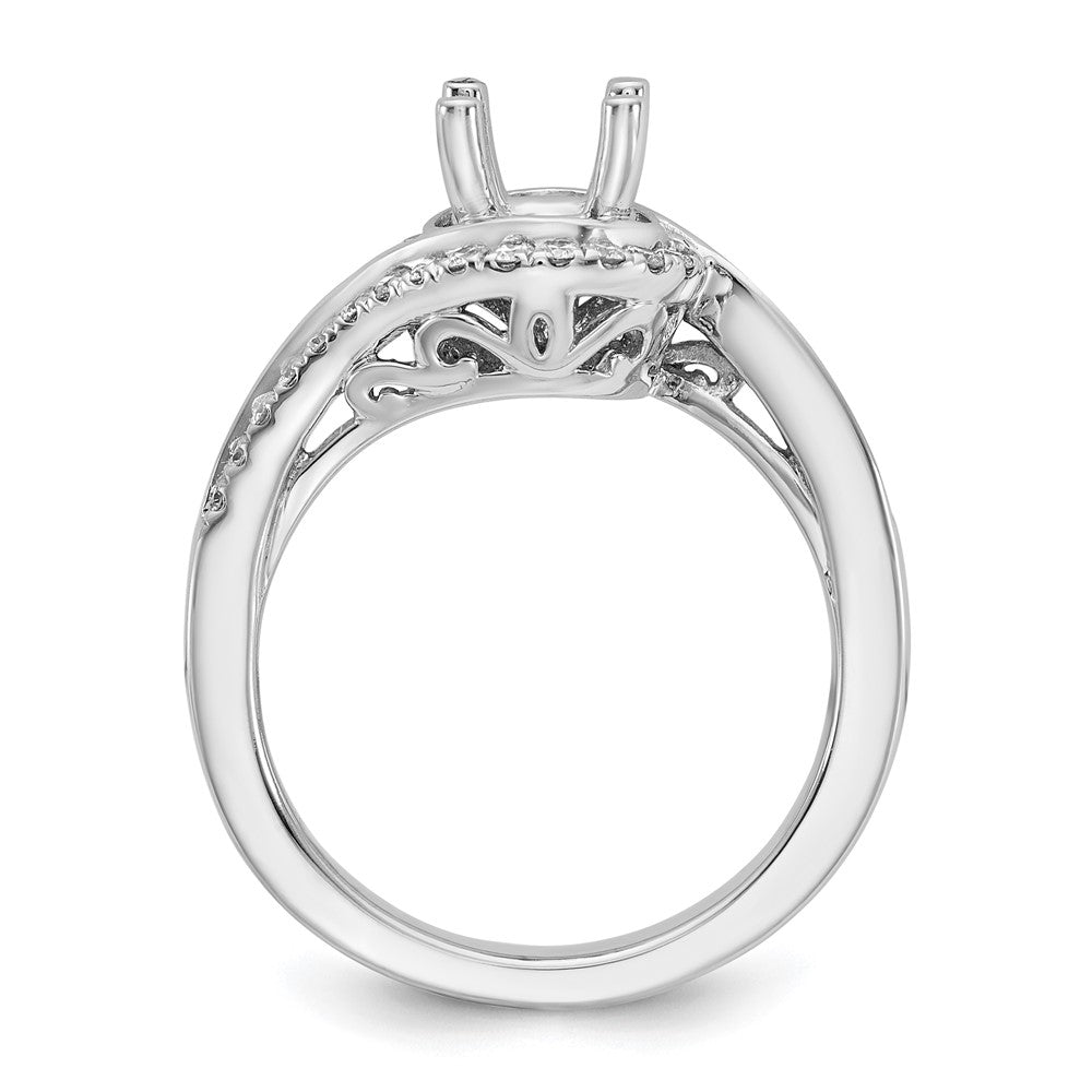 Diamond Round Semi-mount By-Pass Engagement Rings