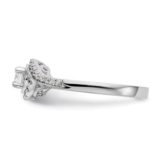 Diamond Round Semi-mount By-Pass Engagement Rings