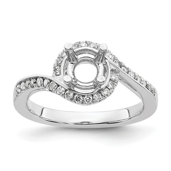 Diamond Round Semi-mount By-Pass Engagement Rings