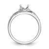 Diamond Round Semi-mount By-Pass Engagement Rings