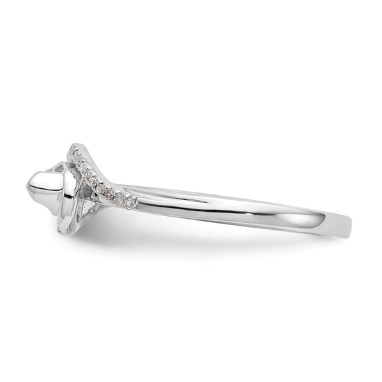 Diamond Round Semi-mount By-Pass Engagement Rings